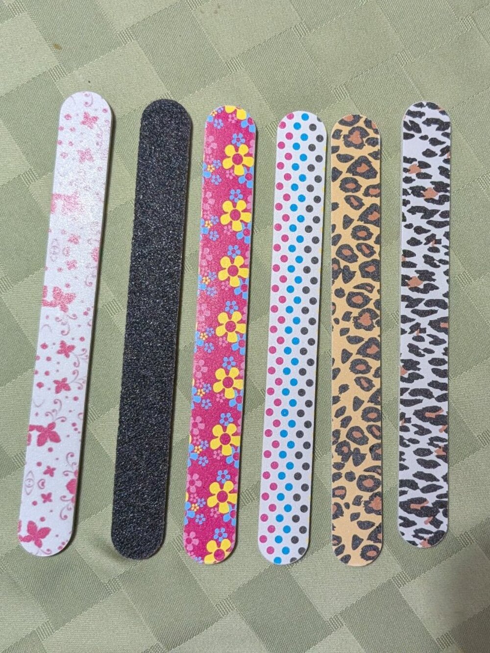 Set of 6 Vibrant Colorful Emory Board Nail Files BRAND NEW